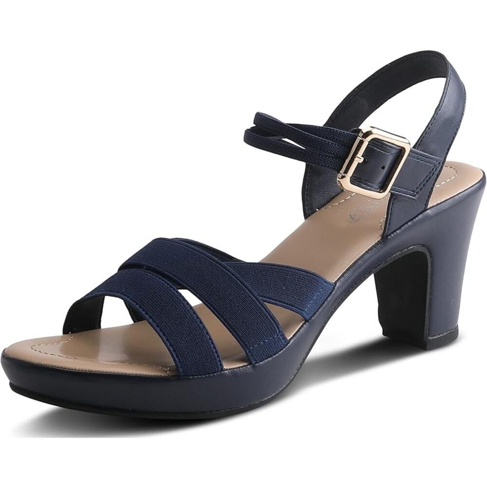 NWT PATRIZIA Women's Neesa-Stretch Slingback Sandal Navy-Size7.5-8 / EU 38